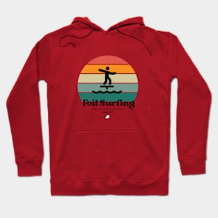 Retro Foil Surfing Design Hoodie